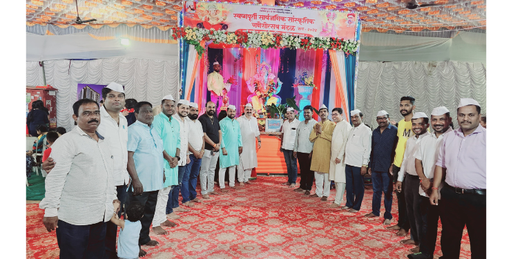 स्वप्नपूर्ती गृहसंकुलात गणेशोत्सव उत्साहात