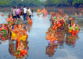 श्रीसदस्यांकडून गणेशमूर्तींचे पुन्हा विसर्जन