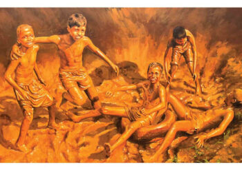 जहांगीर आर्ट गॅलरी येथे चित्रांचे प्रदर्शन