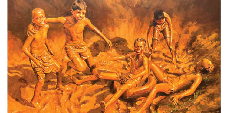 जहांगीर आर्ट गॅलरी येथे चित्रांचे प्रदर्शन