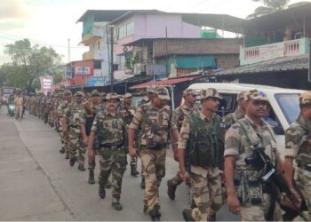 मांडवा सागरी पोलिसांचे संचलन