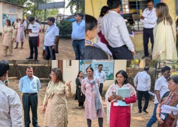 निवडणूक निरीक्षकांकडून मतदान केंद्रांची पाहणी