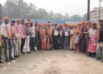 नेरळ गावात मविआची प्रचार फेरी