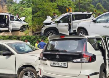 बोरघाटात भीषण अपघात; तिघे जण गंभीर जखमी