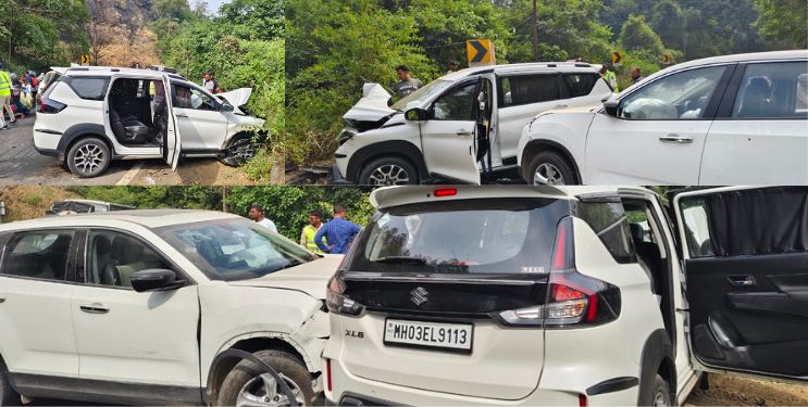 बोरघाटात भीषण अपघात; तिघे जण गंभीर जखमी