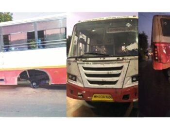 धक्कादायक! चालत्या एसटीचे चाक निखळले