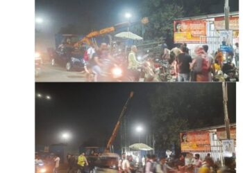 जाहिरात फलक उभारताना अपघात