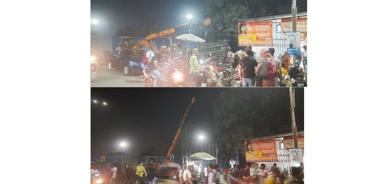 जाहिरात फलक उभारताना अपघात