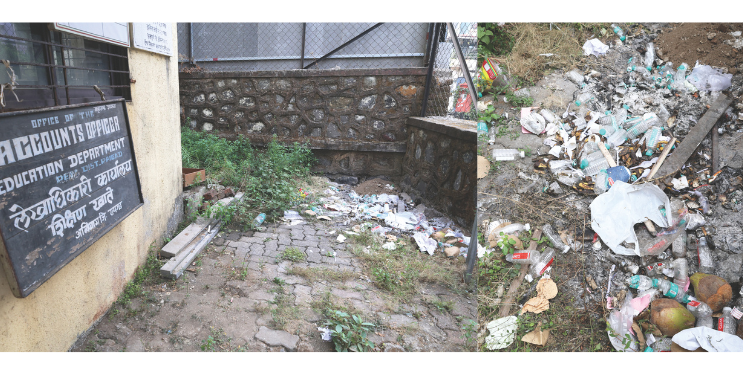 पंचायत समितीच्या आवारात घाणीचे साम्राज्य