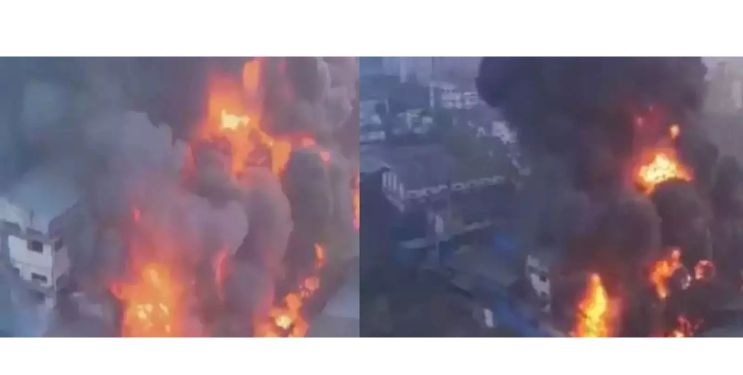 तारापूर एमआयडीसीत भीषण आग