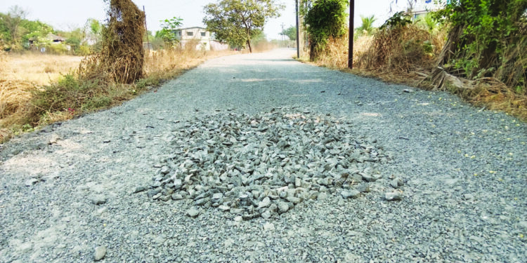 अवघ्या दोन दिवसांत वावे-बेलोशी मार्गाची दुरवस्था