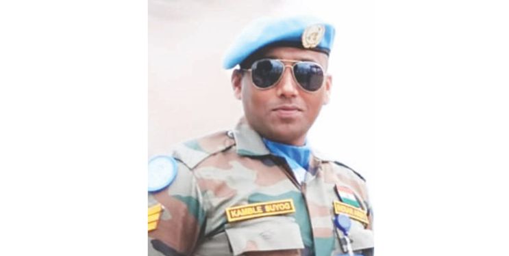 शहिद सुयोग कांबळे यांना मानवंदना