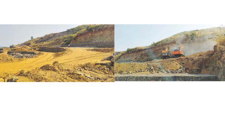 धरणाच्या बांधाजवळ बेकायदा खोदकाम