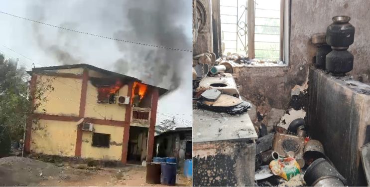भयावह! जसखार गावात निवासी घराला लागली आग
