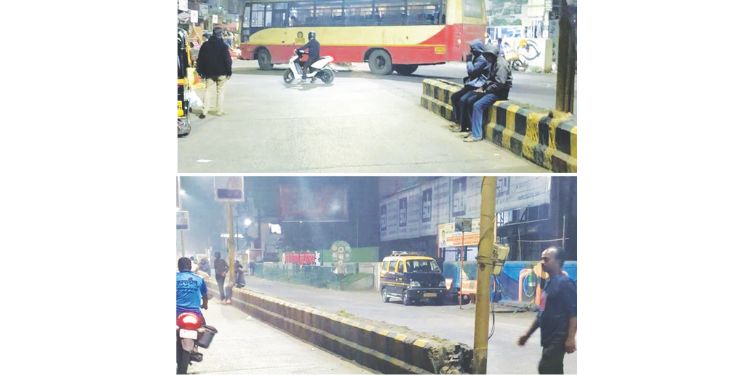 एसटी स्टँडसमोरील दुभाजकांची लांबी कमी करा