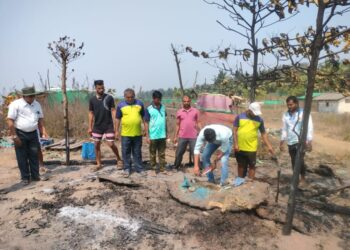 थेरोंडा समुद्रकिनारी आगीचे तांडव