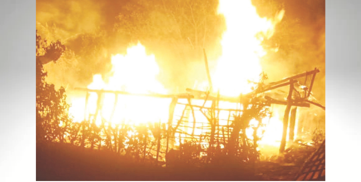 रोह्यात अग्नितांडव! शेतकर्याचा वाडा बेचिराख