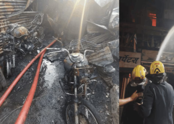 चंदननगरमधील वसाहतीत भीषण आग; अनेकांच्या संसाराची राखरांगोळी