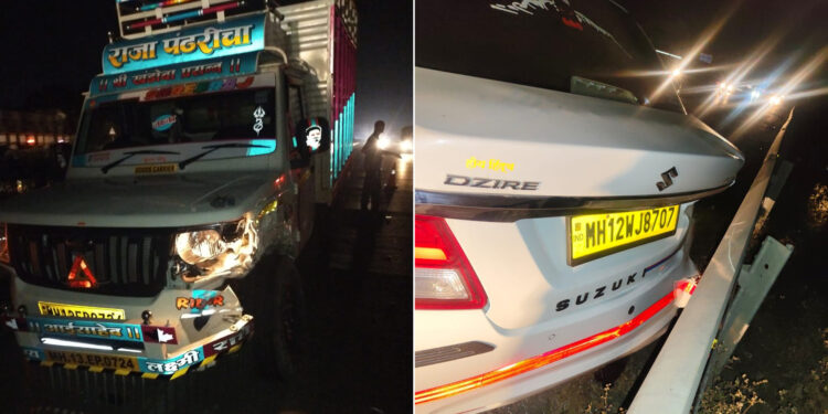 विचित्र अपघातात तिघे जखमी