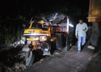 प्रवासी रिक्षा अपघातात एकाचा मृत्यू