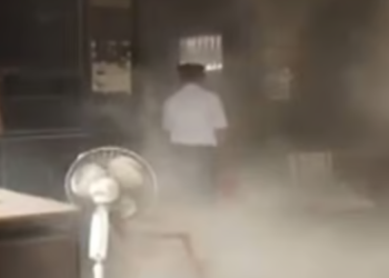 विधानभवनाच्या प्रवेशद्वाराजवळ आग