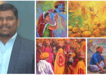 ‘भावनेचा अथांग सागर’ रामदास लोभींच्या चित्रांचे प्रदर्शन