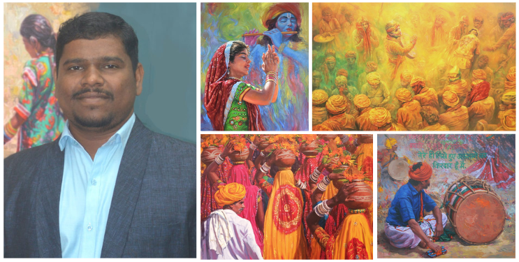 ‘भावनेचा अथांग सागर’ रामदास लोभींच्या चित्रांचे प्रदर्शन