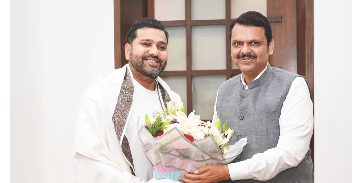 रोहित शर्मा मुख्यमंत्र्यांच्या भेटीला