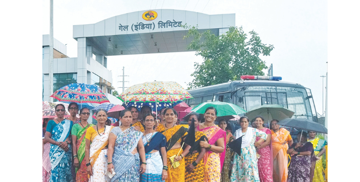 गेल कंपनी प्रशासनाविरोधात प्रकल्पग्रस्तांचा लढा सुरू