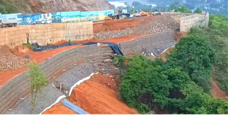 परशुराम घाटातील गॅबीयन वॉलच्या कामाला स्थगिती