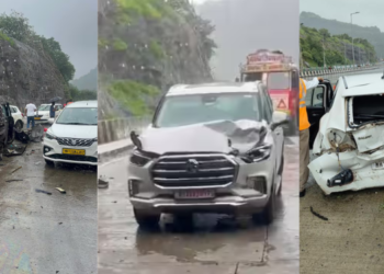 भीषण अपघात! ब्रेक फेल ट्रेलरची 15-20 गाड्यांना धडक