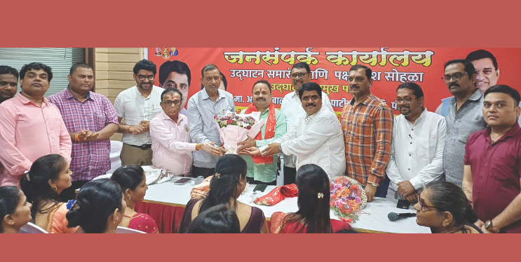 खारघरमध्ये संतोष शेट्टीसह सहकाऱ्यांचा शेकापमध्ये जाहीर पक्षप्रवेश