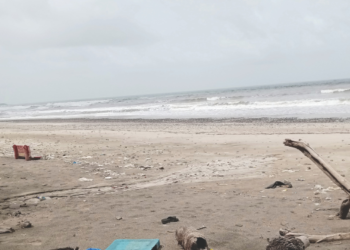 काशिद समुद्रकिनारी तेलाचे तवंग