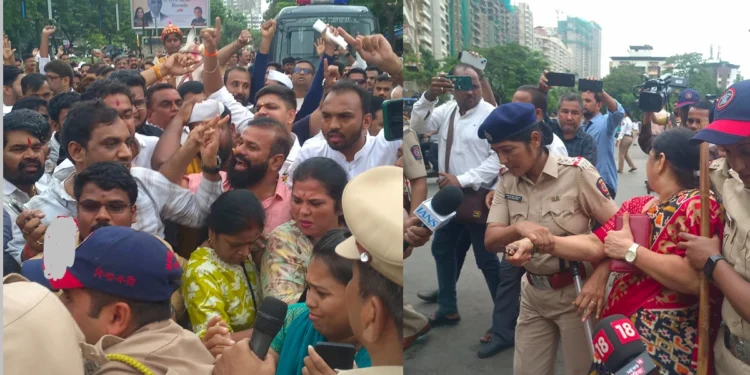 मिरा भाईंदर मध्ये मराठी भाषिकांचा मोर्चा