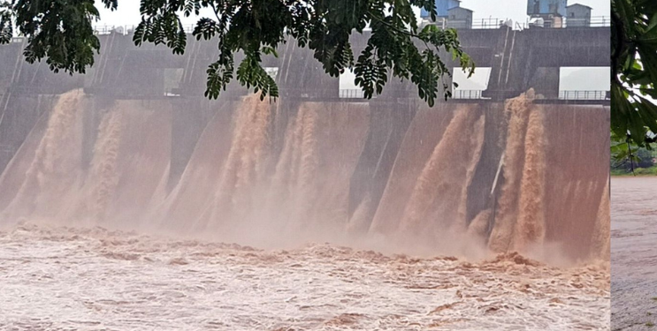 रानबाजिरे धरणाने गाठली धोक्याची पातळी