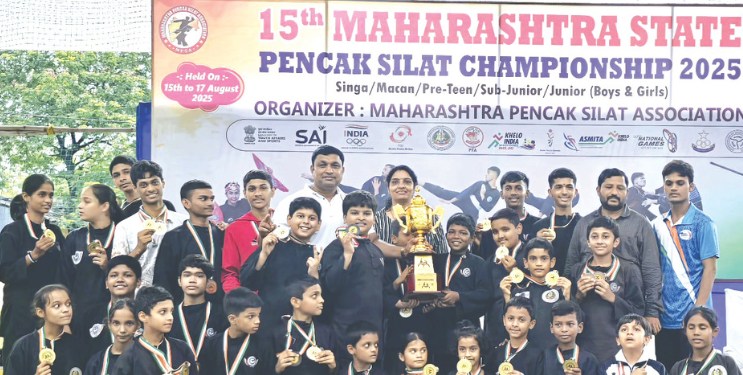 महाराष्ट्र राज्य पिंच्याक सिलॅट स्पर्धेत पदकांची लयलूट