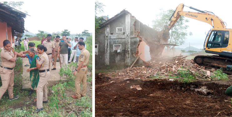 माऊलीचा संसार उघड्यावर