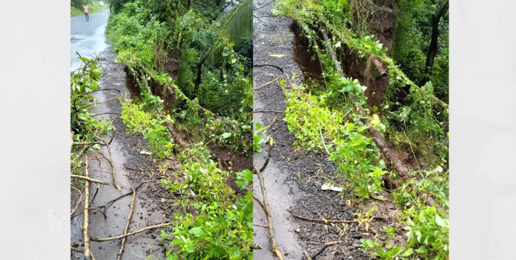 नांगरवाडीनजीकचा छोटा साकव दुर्घटनाग्रस्त