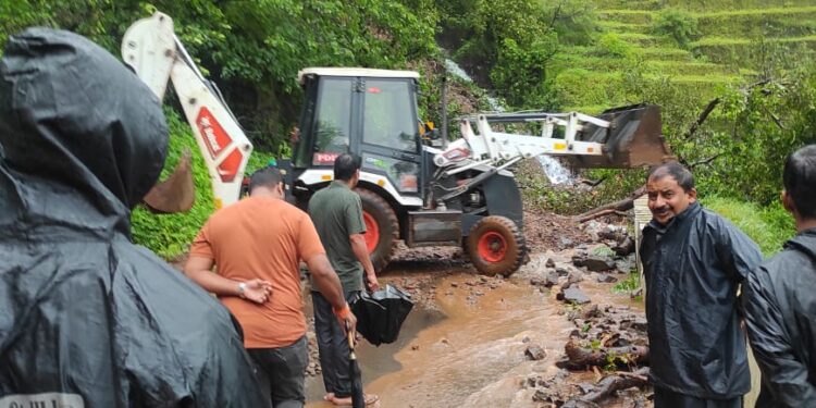 वरंध घाटात दरड कोसळली