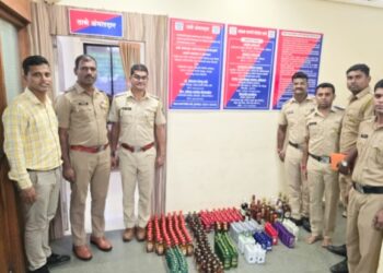 अवैध दारूच्या बाटल्या जप्त