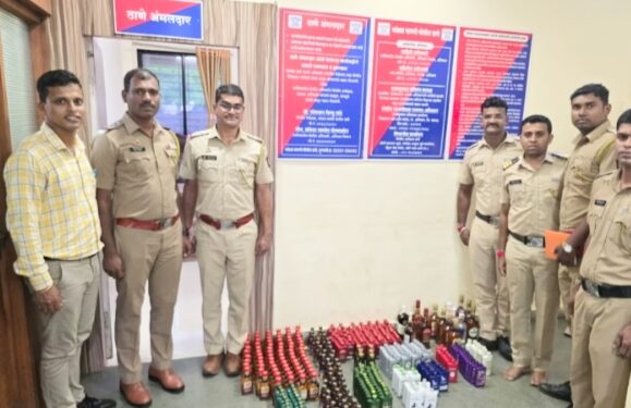 अवैध दारूच्या बाटल्या जप्त