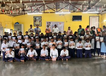 नांदगाव विद्यालयात पासवर्ड वाचन अभियान