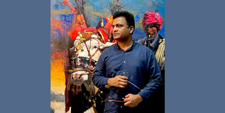 चित्रकार पराग बोरसे यांना ‌‘यांग फॅमिली’ पुरस्कार