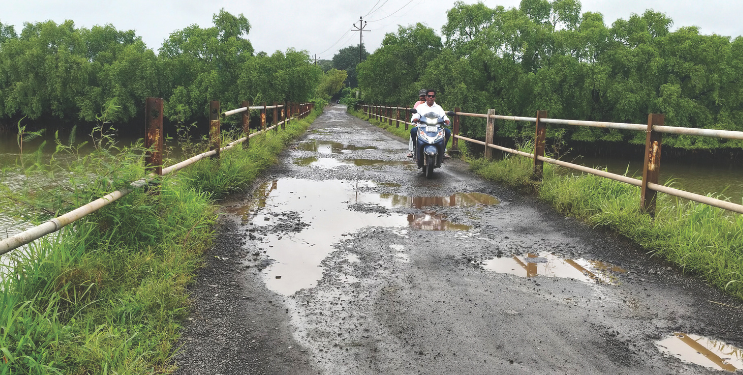 भोनंगच्या पुलाला दुरुस्तीची प्रतीक्षा