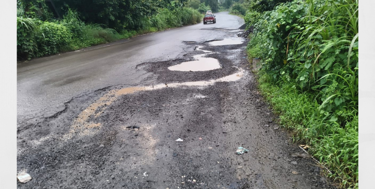 कोलाड-सुतारवाडी रस्ता खड्डेमय