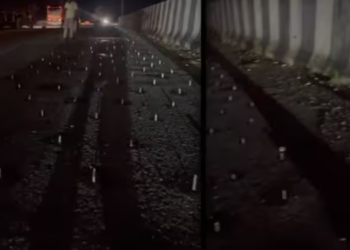 समृद्धी महामार्गावर ठोकले शेकडो खिळे; मध्यरात्री पंक्चर गाड्यांची रीघ