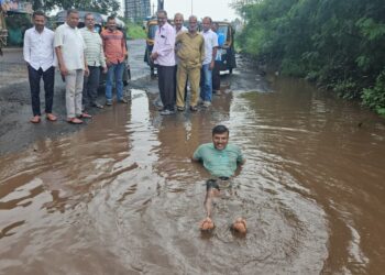 अलिबाग-वडखळ महामार्गाची दुरवस्था