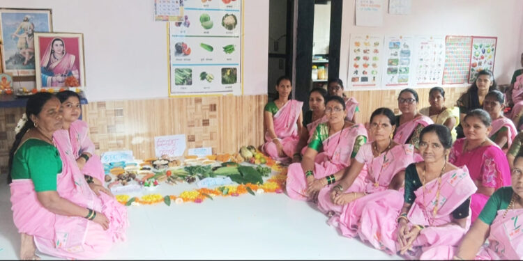 शिहू येथील अंगणवाडीत पोषण महाअभियान