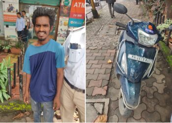 दुचाकी चोरट्यास वाहतूक शाखेने केले जेरबंद 