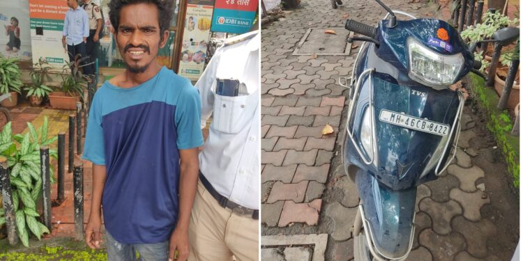 दुचाकी चोरट्यास वाहतूक शाखेने केले जेरबंद 